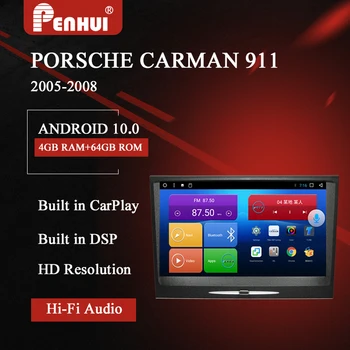 

Car DVD for Porsche Cayman/Boxster/911/997 (2005-2008) Car Radio Multimedia Video Player Navigation GPS Android 10.0 double din