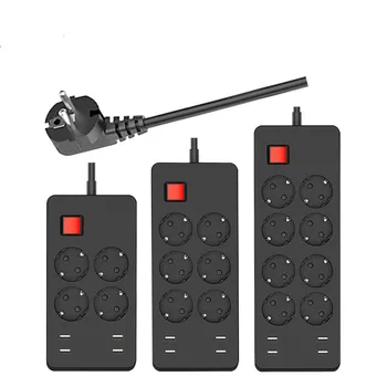 

Power Strip Universal Electrical Socket EU Plug 4/6/8 Outlets 4 USB With 1.5M Extension Cord Surge Protector for Home Office