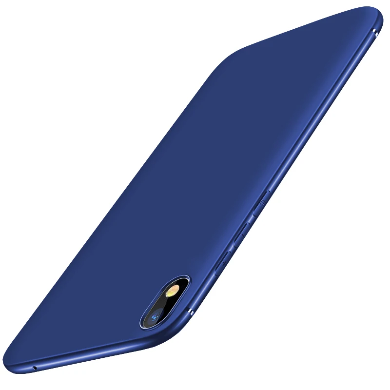 Чехол Tobocloo для XiaoMi RedMi 7A RedMi7A Redmi 7A 5,45 дюймов чехол 360 Защита мягкий матовый Силиконовый корпус чехол для телефона резиновый - Цвет: Синий