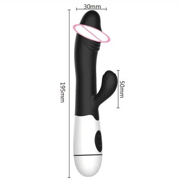 OLO USB Recharge Dual Vibration Rabbit Dildo Vibrator G Spot Massager Vaginal Clitoris Stimulator Sex Toys for Women 6