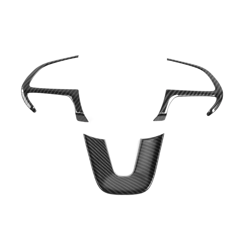 BAWA Interior Mouldings Steering wheel sticker for Dodge Challenger+ Decoration Trim Strip for Dodge Charger - Название цвета: Carbon Fiber Grain