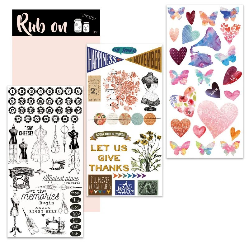 Rub Ons Transfer Stickers Vintage  Scrapbooking Rub Ons Transfers -  Scrapbooking - Aliexpress