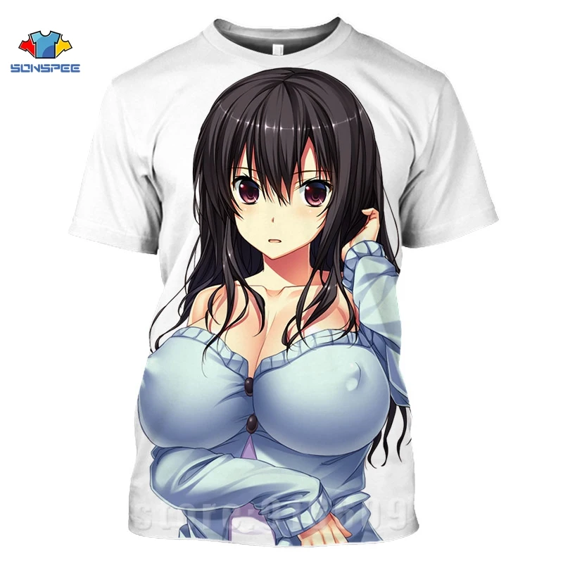 Beach Bikini Anime Girl T shirts 3D Print T shirt Men Loli Women Sexy Cat Girl Kawaii T-shirt Harajuku Funny shirts homme tshirt (15)