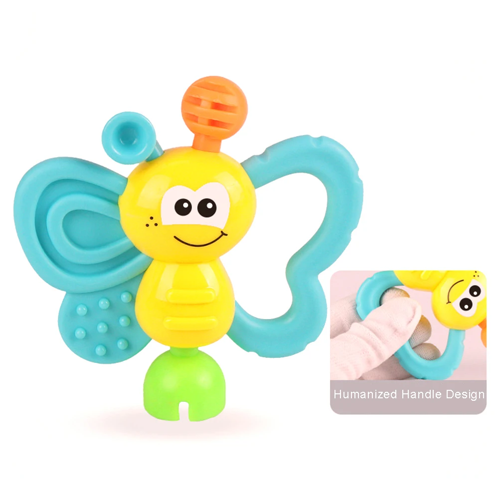 7Pcs Cartoon Animal Newborn Baby Shake Hand Bell Musical Rattle Teething Toy 0-12 Months Newborn Infant Baby Boy Toys NEW