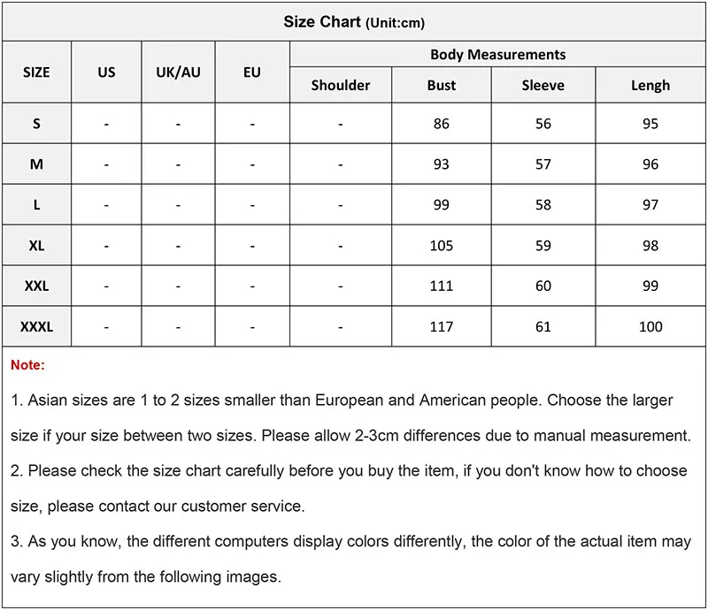连衣裙尺码表(1)