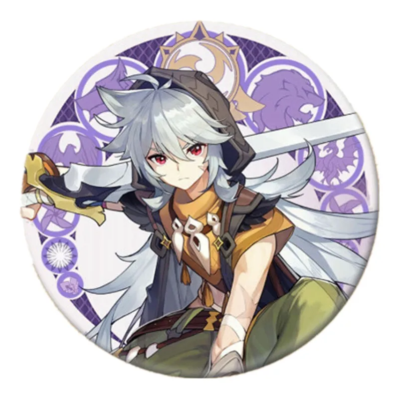 Free Shipping 58mm Online Game Genshin Impact Brooch Pin Cosplay Badge Accessories For Clothes Backpack Decoration gift