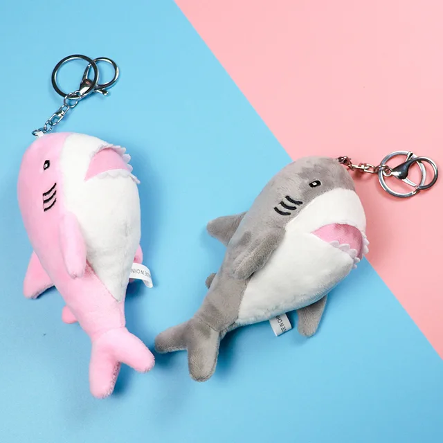 Cute Simulation Shark Plush Key Chain Creative Scented Soft Plush Cartoon Shark Keychain Bag Pendant Key Ring Holder Kids G 4
