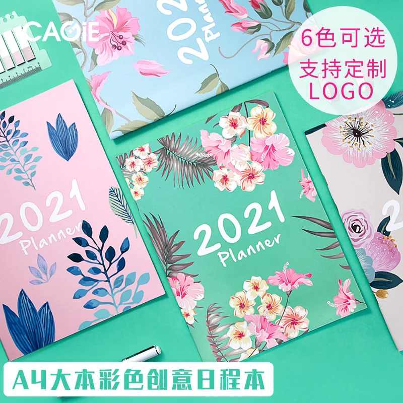 

A4 Notebook and Journals 2020 2021 Planner Organizer DIY 365 Days Plan Note Book Kawaii Weekly Monthly Schedule Writting Notepad
