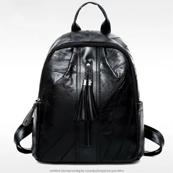 

New Women Luxury Leather Business Backpack Lady Girls Travel Large Rucksack School Bag Fashion High Quality School Bags