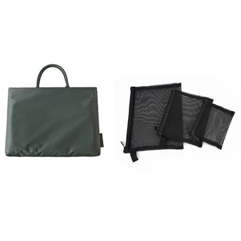

3 Pcs Zipper Mesh Bags, Cosmetic Accessories Organizer & 1 Pcs Waterproof Nylon Bag Laptop 13.3 Inch