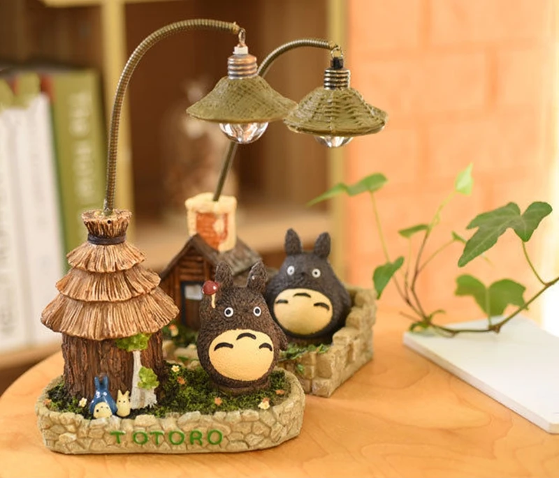 Новые творческие смолы с героями мультфильма «Тоторо» и ночной Светильник СВЕТОДИОДНЫЙ ночной Светильник s для детей подарок на день рождения прикроватные Декор
