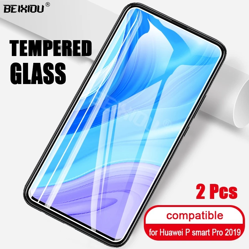 

2 PCS Full Tempered Glass For Huawei P smart Pro 2019 Screen Protector tempered For Huawei P smart Pro 2019 Protective Film