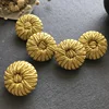 Sewing Buttons with Decorative Buckle, Hand-knitted Buttons, Vintage Gold Buttons, Suit Dress, Dance Dress, 5 PCs/Lot 1