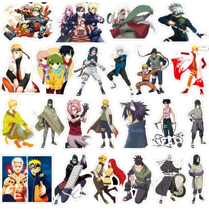 2020 Japan Anime 50/100Pcs/lot Naruto Sasuke Cartoon for Snowboard Laptop Luggage Fridge Car- Styling Vinyl Decal  Stickers