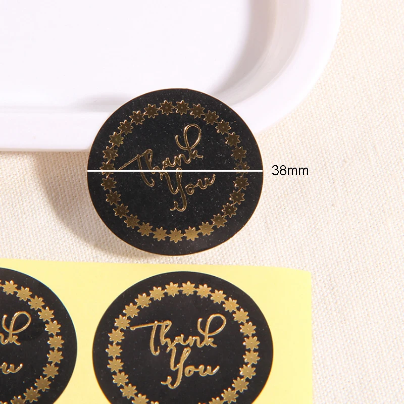 120pcs per pack 120pcs/100pcs/60pcs/pack Multiple Styles Round Tape Thank You Packaging Label Material Supplies Sealing Stickers - Цвет: 120pcs per pack