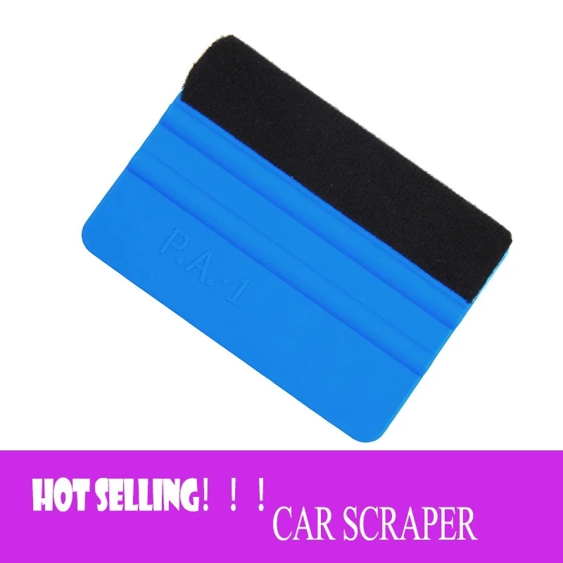 Car Vinyl Film wrapping tools Blue Scraper squeegee with felt edge size 99x72mm Car Styling Stickers Accessorie