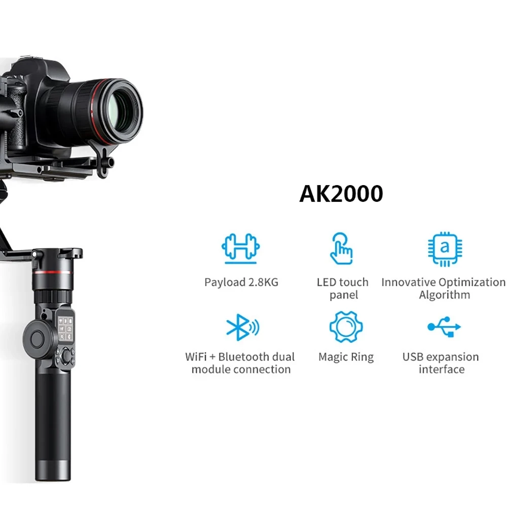 US $279.00 Feiyu AK2000 3Axis Camera Stabilizer Gimbal For SonyCanonPanasonicNikon 28 Kg DSLR Camera Gimbal