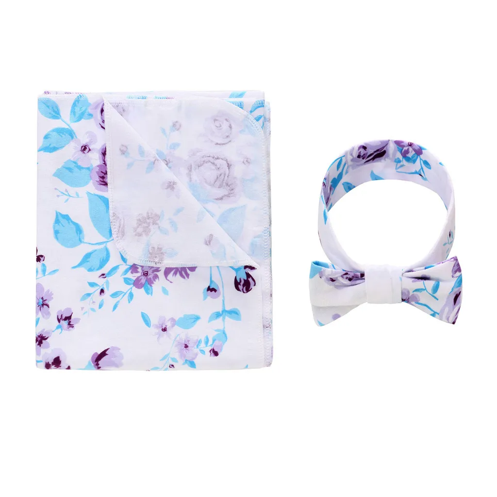 Одеяла для новорожденных, пеленки с цветами для маленьких мальчиков и девочек, покрывало для сна+ повязка на голову, детское банное полотенце, детские одеяла для детей