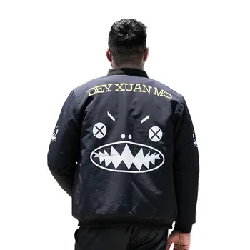 

Plus size men's clothing autumn and winter fat men's plus size jacket jacket trend young student fat jacket