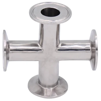 

4 Way Cross Clamp Fits 1.5 Inch Tri-Clamp Sanitary Fitting Stainless Steel 304, 25Mm Pipe OD