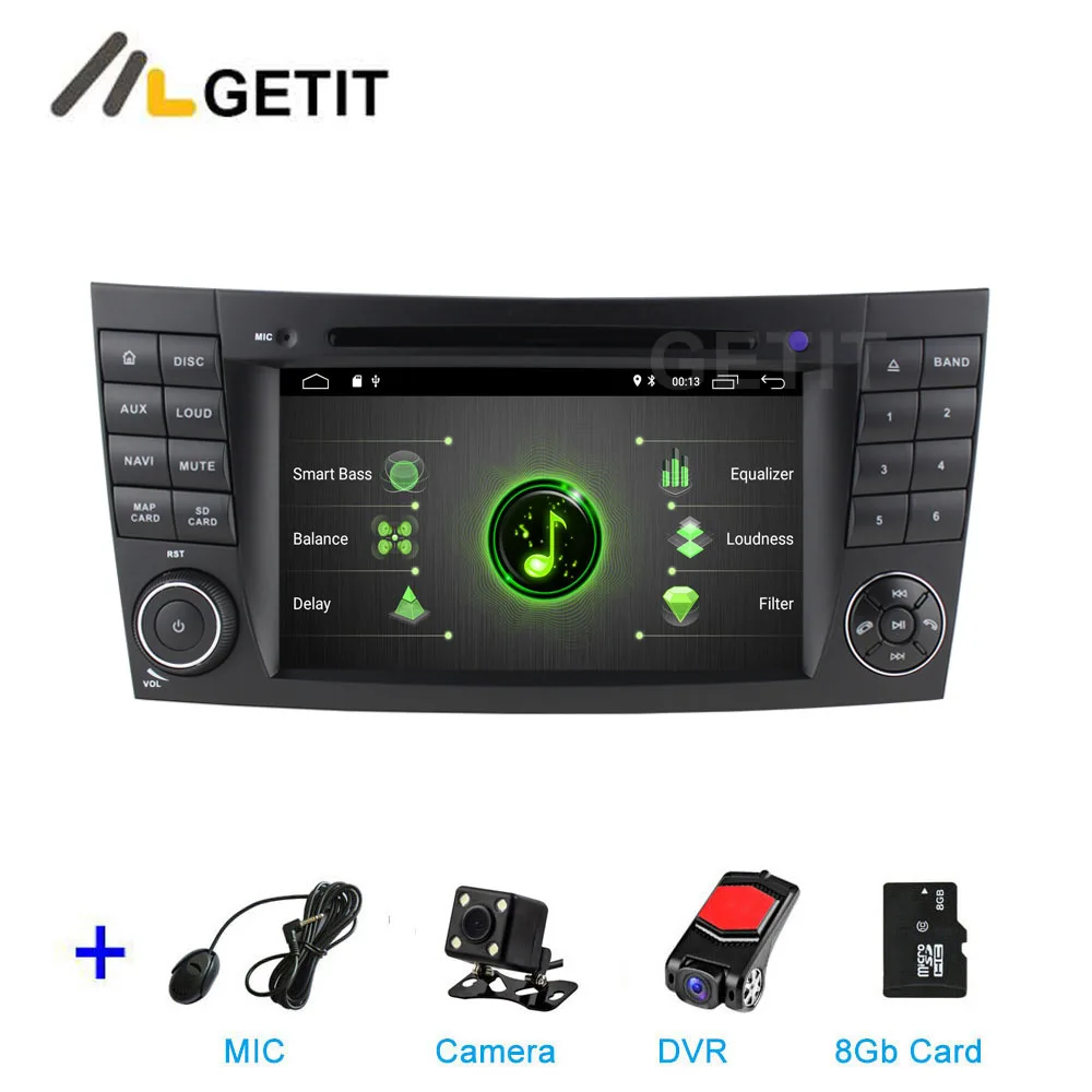 DSP 64G PX6 Android 9,0 автомобильный DVD плеер стерео для Mercedes Benz e-класс W211 E200 E220 E300 E350 E240 E270 E280 класс CLS W219 - Цвет: DSP 2G CAM DVR SD