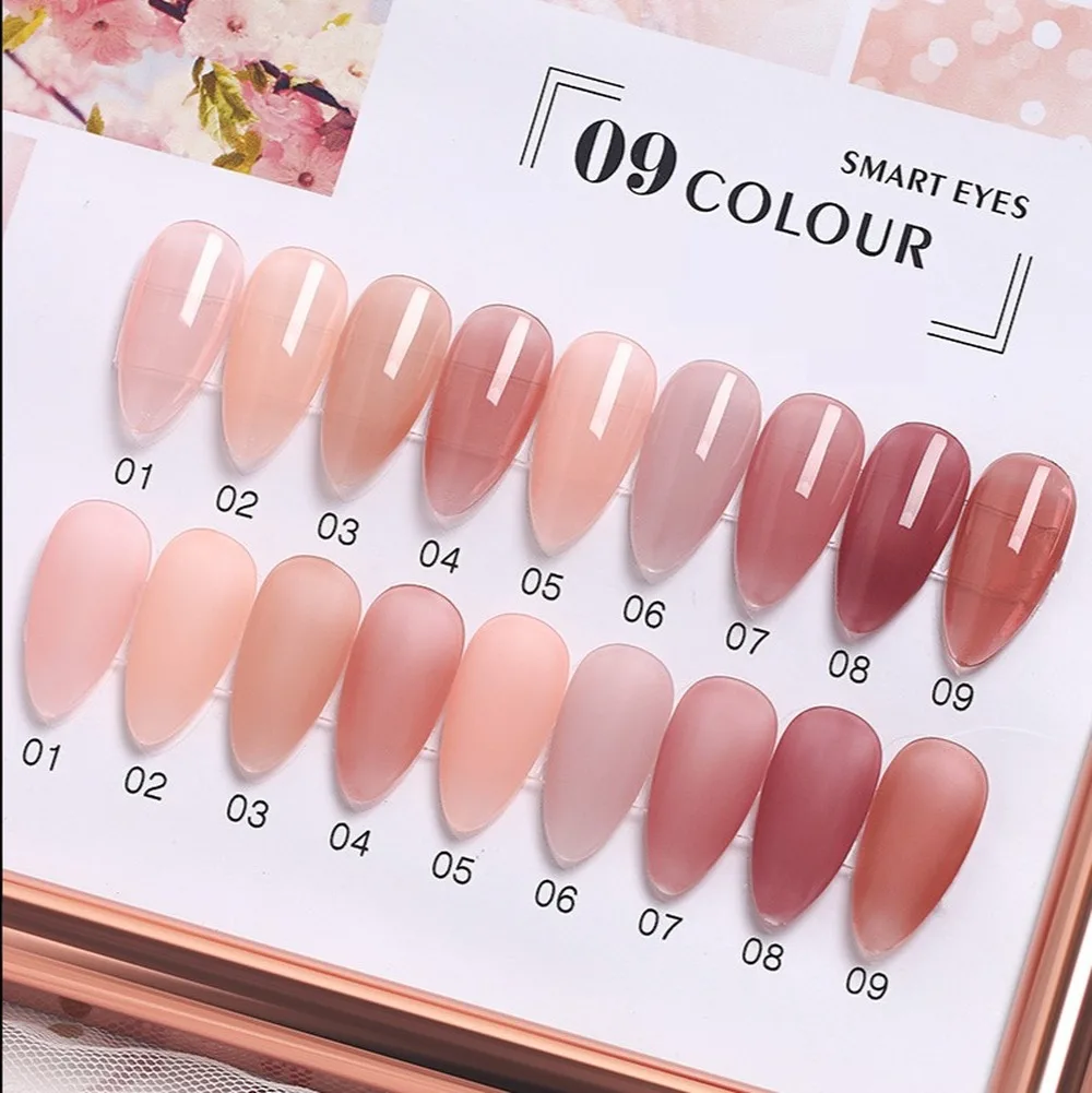 

8ml Ice Transparent Nail Glue Jade Nail Polish Set New Color Beauty Glue Salon UV Lasting Non-Toxic Autumn Art