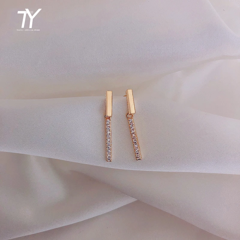 Новинка 2020 классические длинные серьги из цинкового сплава южнокорейские