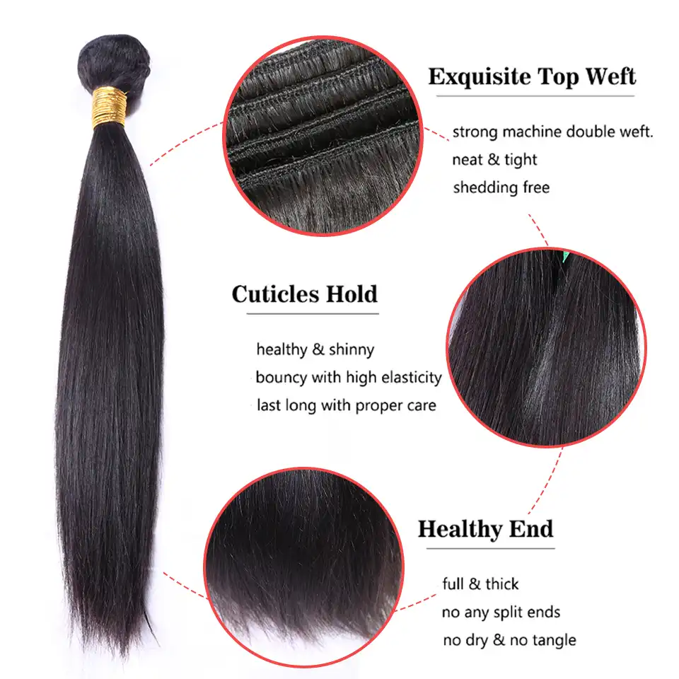 Lumiere Hair Peruvian Straight Hair Weave Bundles 100 Human Hair