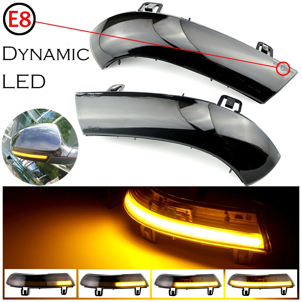 2pcs For VW GOLF 5 GTI Dynamic LED Turn Signal Light Side Wing Mirror Indicator Spiegelblinker blinker for volkswagen E8 |
