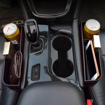 Car Seat Crevice Storage Box Seat Gap Slit Pocket Catcher Organizer Universal Car Seat Organizer