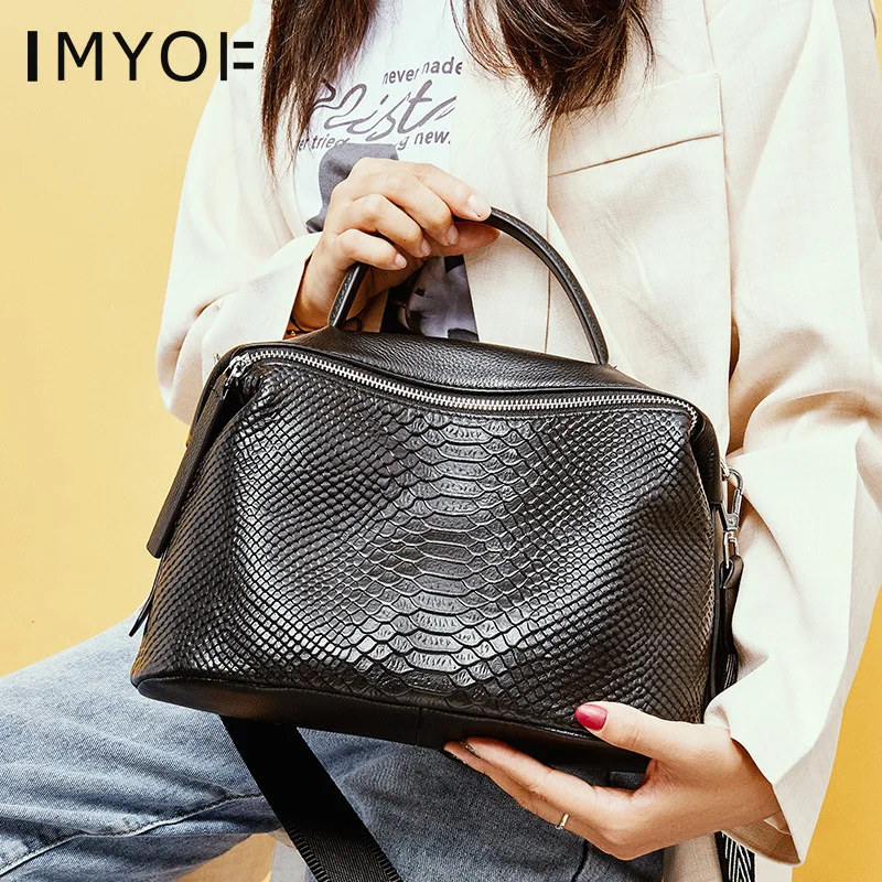 

2020 Luxury Genuine Leather Handbags for Women Cowhide Crocodile Pattern Ladies Shoulder Crossbody Bags Female Large Casual Tote