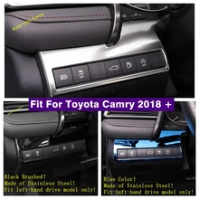 

Head Lights Lamps Switch Button Panel Cover Trim Fit For Toyota Camry 2018 - 2020 Interior Kit Silver / Blue / Black Brushed