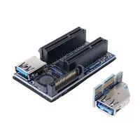 pci express riser card להוסיף על כרטיס PCIE Riser Card מתאם PCI Express USB 3.0 לגיוס Riser PCIE Extender PCIe x1 כדי יציאה כפולה PCI E X4 הרחבת כרטיס (2)