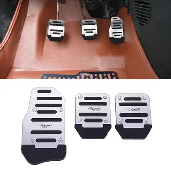 

NEW 3Pcs Aluminum Car Auto Accelerator Gas Rubber Foot Replacing Brake Rest Styling Pads Cover Pad Pedal Clutch Cover Stick M2O0