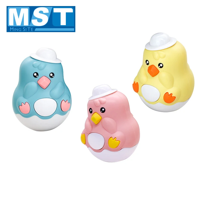 

Early Learning Educational Baby Toys Games Magnetic Tumblers Cartoon Chick Doll Tumbler Chick Eat Bugs Catch Bug With Color Card