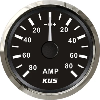 

New KUS Universal 2" 52MM AMP Car Ammeter AMP Meter Gauge 80A With Current Shunt Pick-up Unit Red/Yellow available Backlight