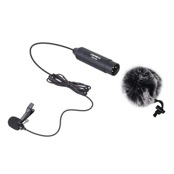

Comica CVM-V02O Omnidirectional Lapel Microphone for Panasonic Canon Sony Nikon Camcorders,48V Phantom Power Clip on Interview M