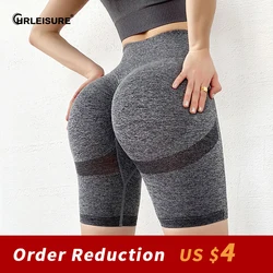Chrleisure esportes yoga shorts mulheres sem costura qucik seco empurrar para cima treinamento de fitness ginásio curto casual cintura alta treino calções finos