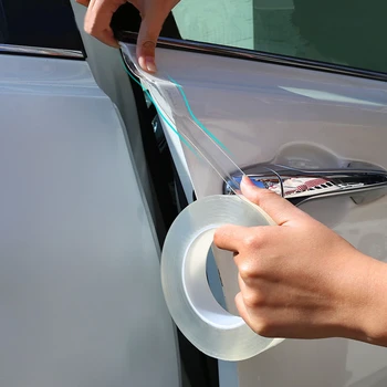 

Car Stickers Automobile Trunk Door Sill Protector Film Door Edge Protective Transparent Nano Multi-Function Glue Auto Protection