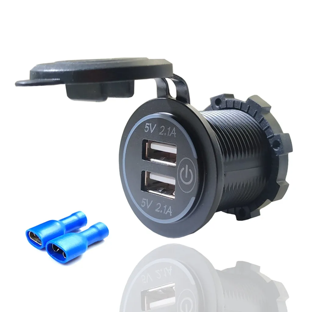 Carprie 12 V-24 V Водонепроницаемый 3.1A/4.2A/4.8A Dual USB быстрой Зарядное устройство розетка электропитания с USB автомобиля Зарядное устройство терминал телефон Зарядное устройство