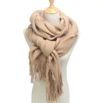 

2020 Spring Winter Solid Color Soft Women Knitted Scarf Warm Cashmere Scarves Shawls Neck Bandana Pashmina Lady Wrap Hijab