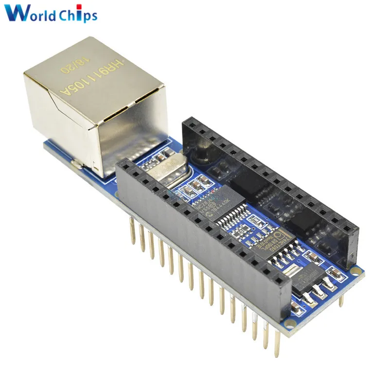 10 шт./лот Nano V3 Ethernet щит ENC28J60 микрочип HR911105A Ethernet веб-сервер плата модуль для Arduino Nano 3,0