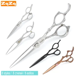 ZqZq Cutting Scissors Shears Professional 6 inch Barber Stainless Steel Hairdressing Razor Shear for Men Women Kids Salon