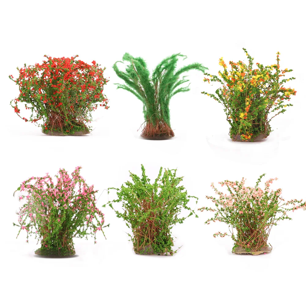 1Pack DIY Artificail Flower Clusters Grass Simulation Scenery Model Scenery UK 