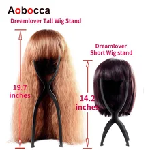 3PCS Colorful Ajustable Wig Stands Plastic Hat Display Wig Head Holders  Mannequin Head/Stand Portable Folding Wig Stand