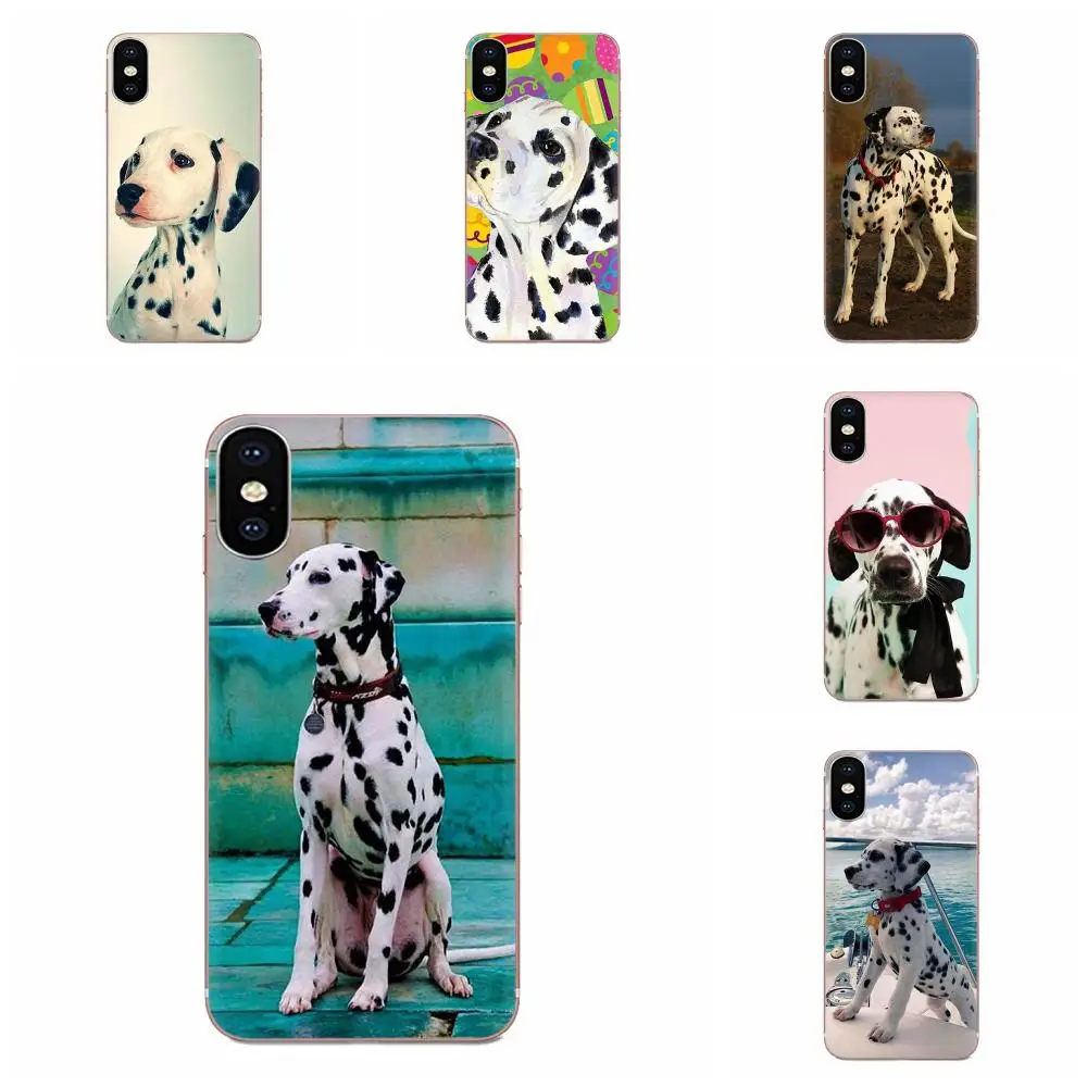 For Samsung Galaxy Note 5 8 9 S3 S4 S5 S6 S7 S8 S9 S10 5G mini Edge Plus Lite TPU Screen Protector Black And White Dalmatian Dog | Мобильные
