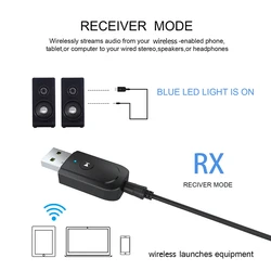 Mini 3.5mm aux rca estéreo kits sy18 para alto falante tv usb bluetooth compatível receptor transmissor adaptador de áudio sem fio