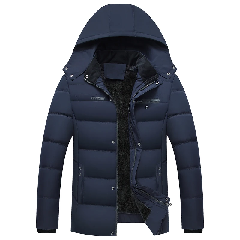 Новинка 2019 зимняя мужская куртка утепленная Повседневная парка с капюшоном на-20