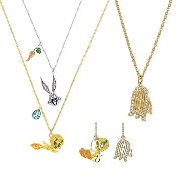 

Classic New LOONEY TUNES Collection Childhood Nostalgic Bugs Bunny Bird Cage Pattern Crystal Give Lovers. Children Best Gift