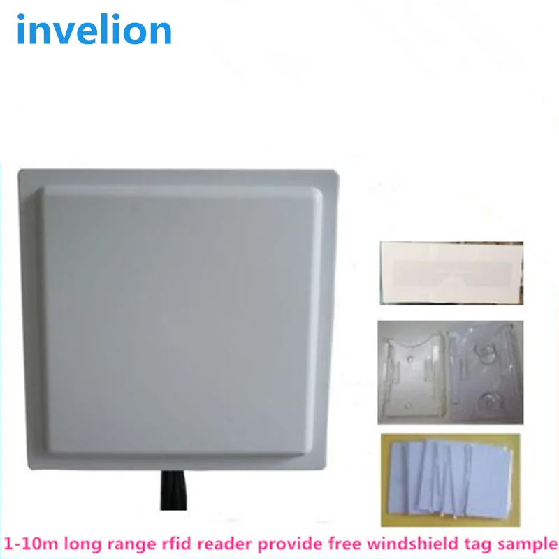 

RFID Vehicle car bus access Control long range 1-15m passive uhf rfid antenna reader with windshield tag card sample